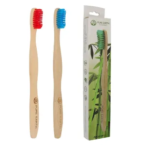 Natural Bamboo Adult Toothbrushes - Twin pack