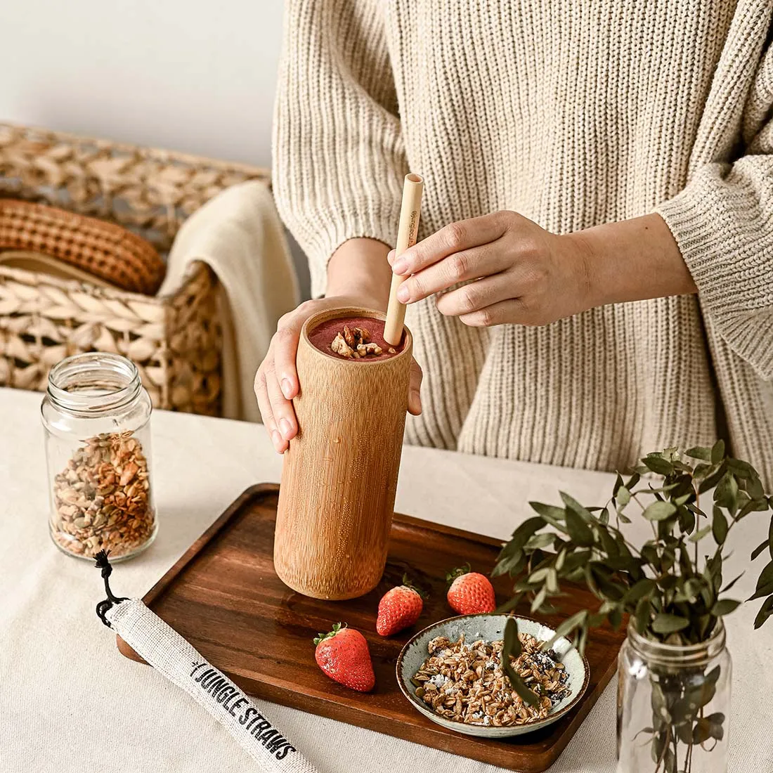 Natural Bamboo Drinking Cups
