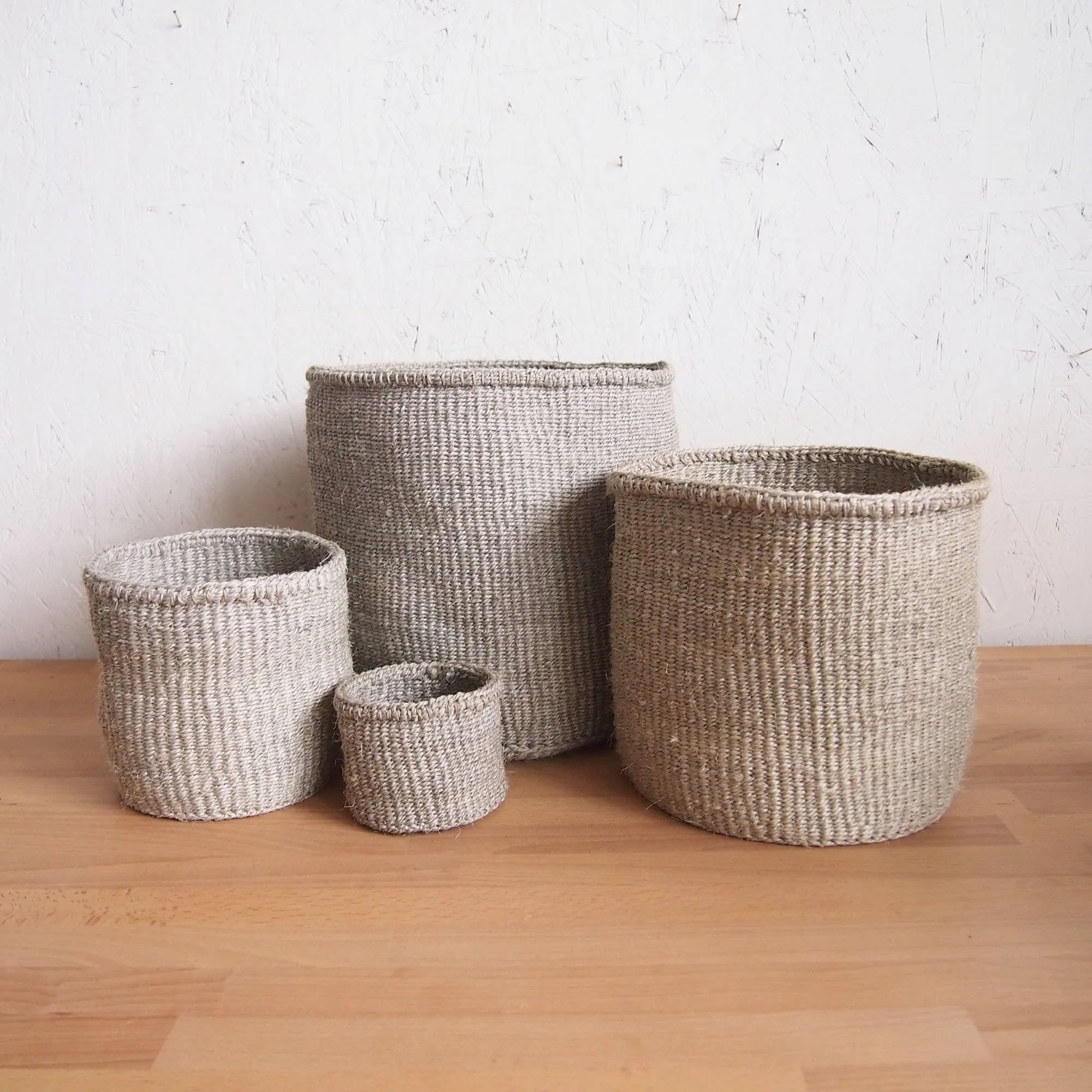 Natural Hand Woven Storage Basket | Medium Pebble