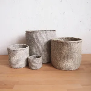 Natural Hand Woven Storage Basket | Medium Pebble