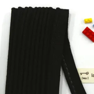 Natural Linen Piping Tape - In Black - 3 yards - One pack / 81693