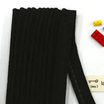 Natural Linen Piping Tape - In Black - 3 yards - One pack / 81693