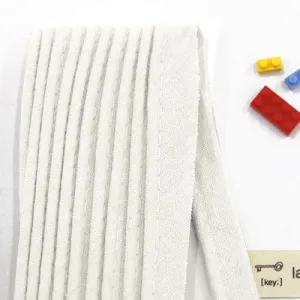 Natural Linen Piping Tape - In White - 3 yards - One pack / 81716
