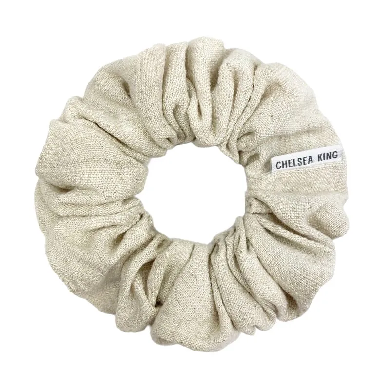 Natural Linen Scrunchie