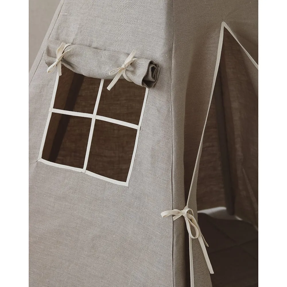 Natural Linen Teepee - Beige