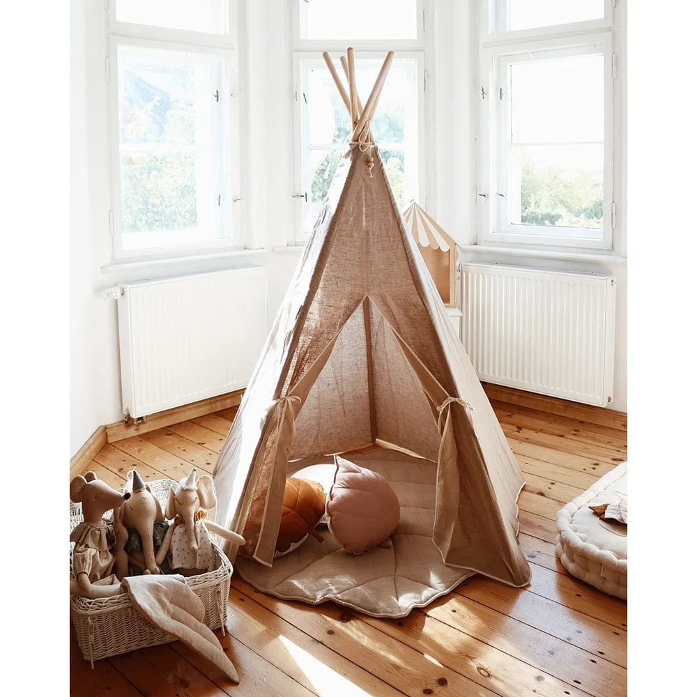 Natural Linen Teepee - Beige