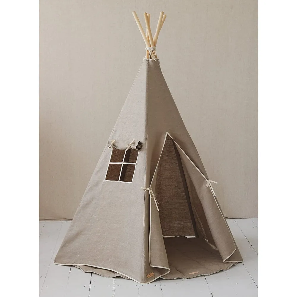 Natural Linen Teepee - Beige