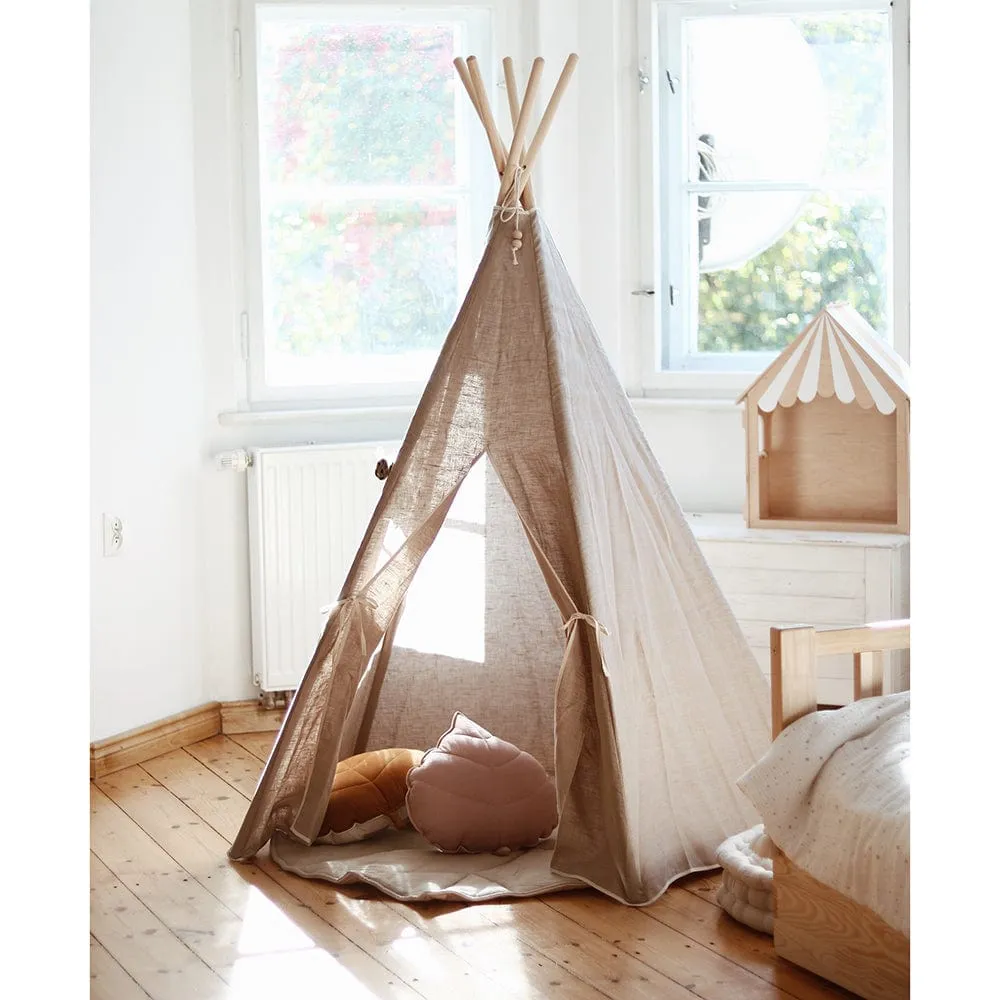 Natural Linen Teepee - Beige