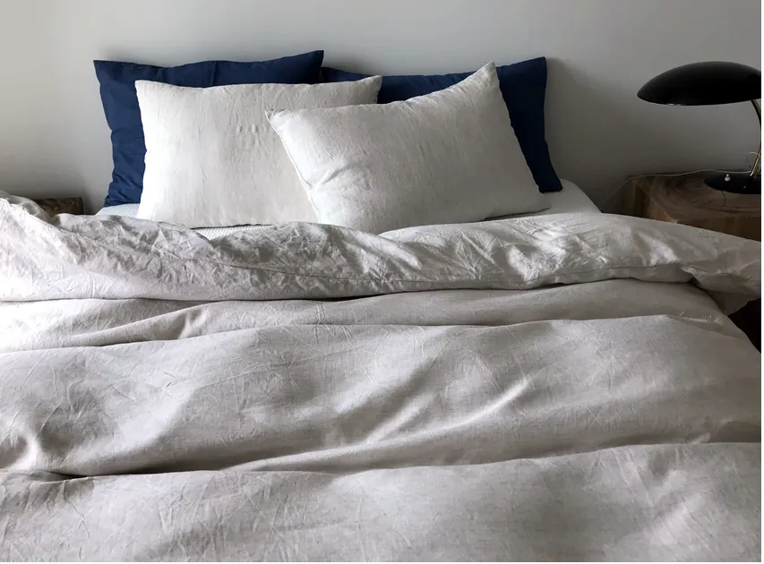 Natural Stonewashed Duvet Cover Set Organic 100% French Linen
