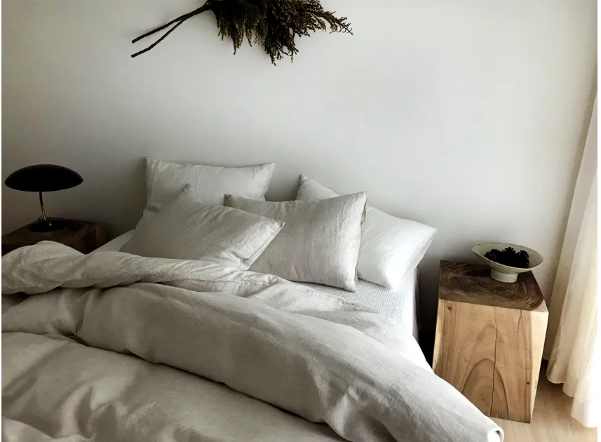 Natural Stonewashed Duvet Cover Set Organic 100% French Linen