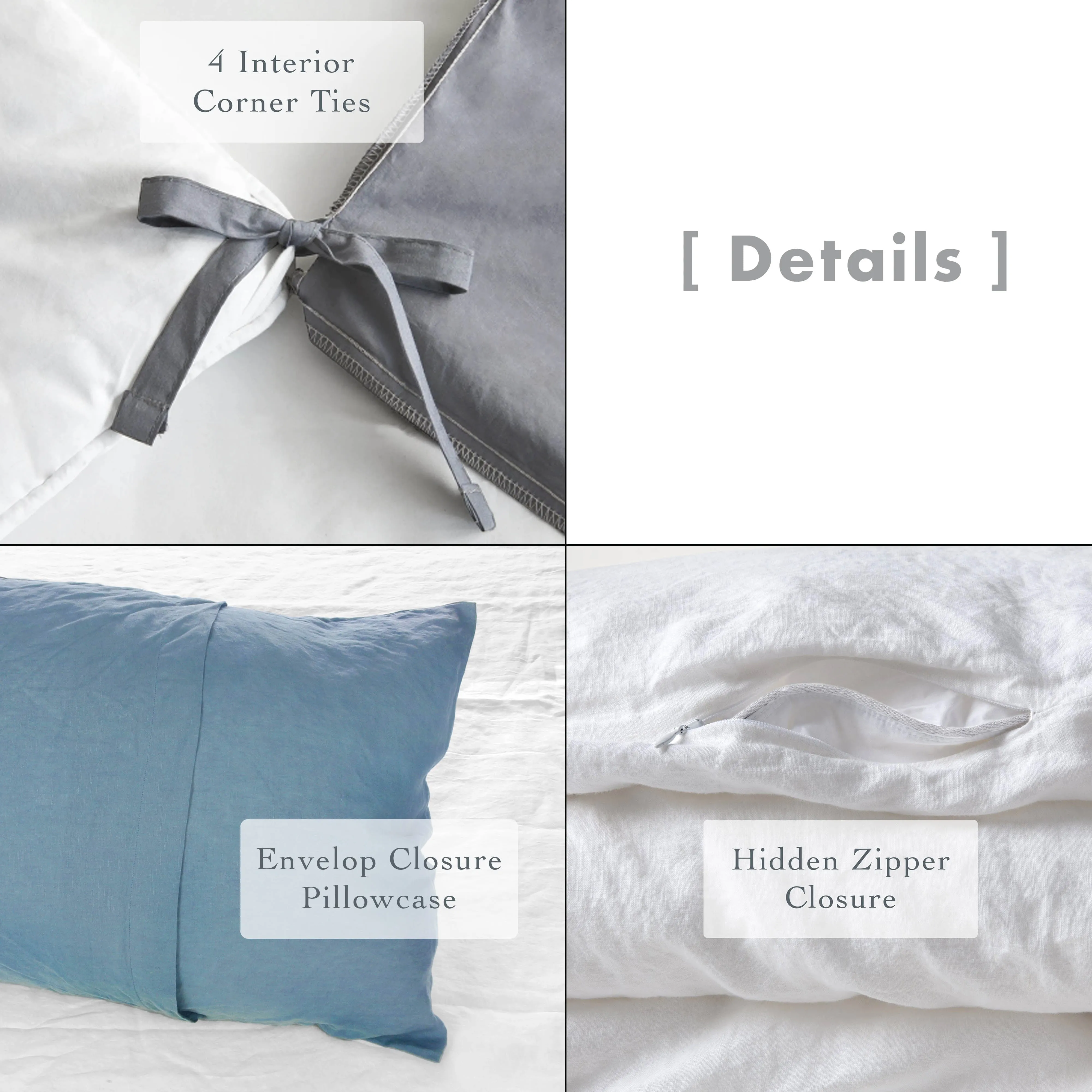 Natural Stonewashed Duvet Cover Set Organic 100% French Linen
