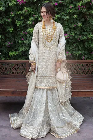 NAULAKHA | MNR Zarlish Festive Unstitched Collection 2021 | Unstitched Embroidered Organza Suit