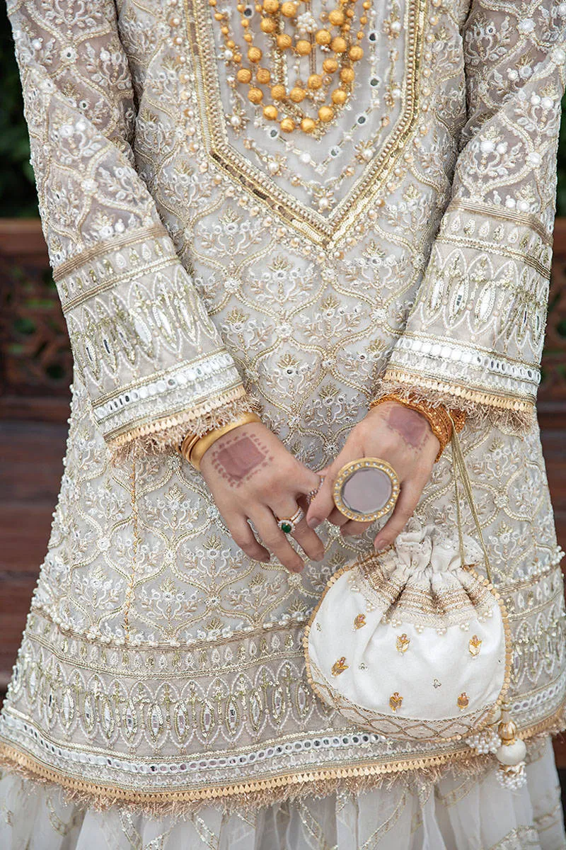 NAULAKHA | MNR Zarlish Festive Unstitched Collection 2021 | Unstitched Embroidered Organza Suit
