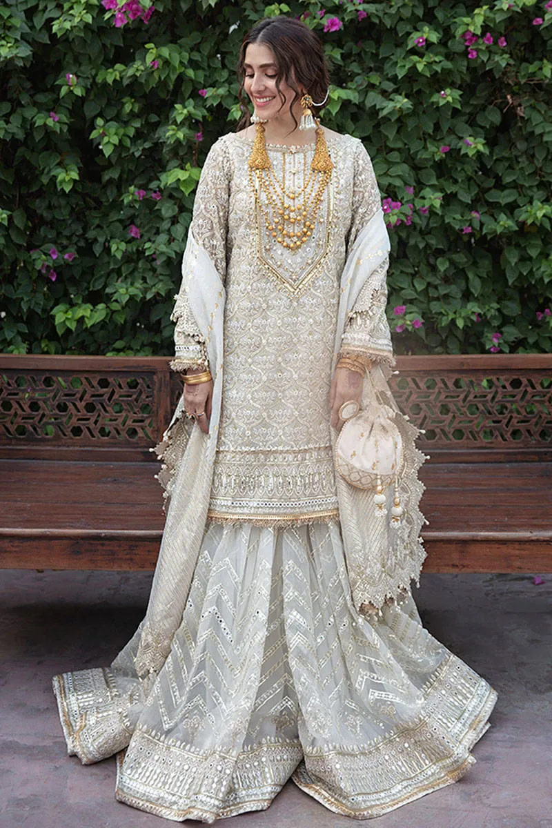 NAULAKHA | MNR Zarlish Festive Unstitched Collection 2021 | Unstitched Embroidered Organza Suit