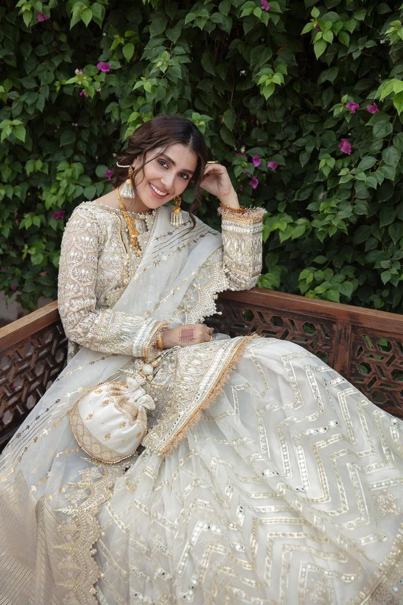 NAULAKHA | MNR Zarlish Festive Unstitched Collection 2021 | Unstitched Embroidered Organza Suit