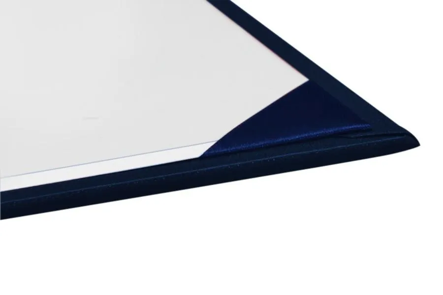 Navy Blue Imprinted Graduation Diploma Cover - College & High School Diploma Covers