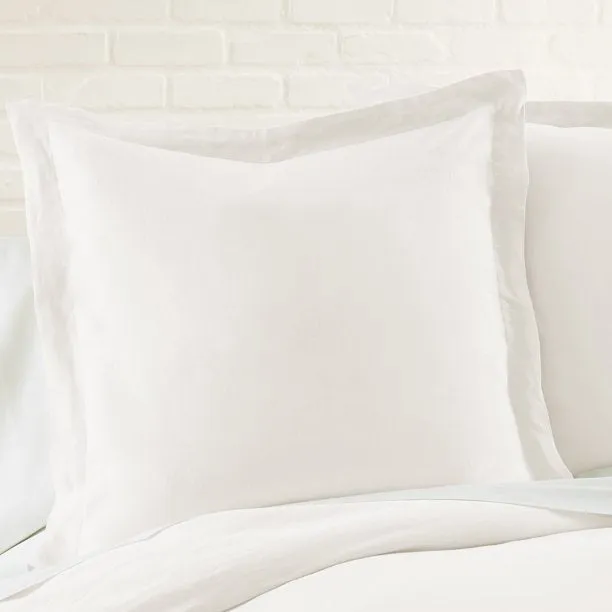 New Levtex Home - 100% Linen - Euro Sham - Washed Linen in Cream - Sham Size (26 x 26in.) Winner can Buy 4 more at winning bid! Retails $87 Each!