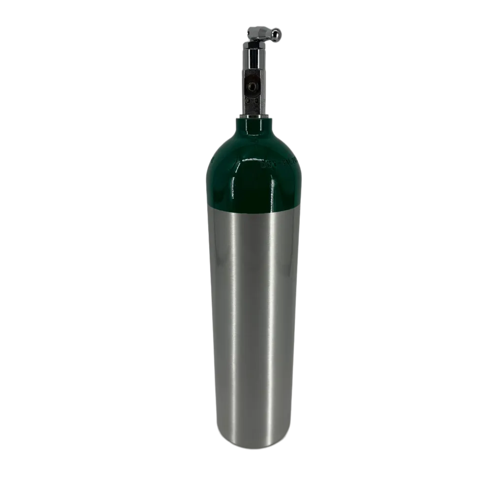 New Medical D Aluminum Oxygen Cylinder CGA870 Toggle Valve