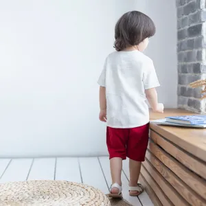 Noah Linen Set - White   Merlot