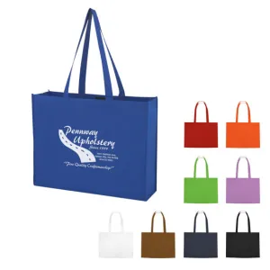 Non-Woven Shopper Tote With Hook And Loop Closure