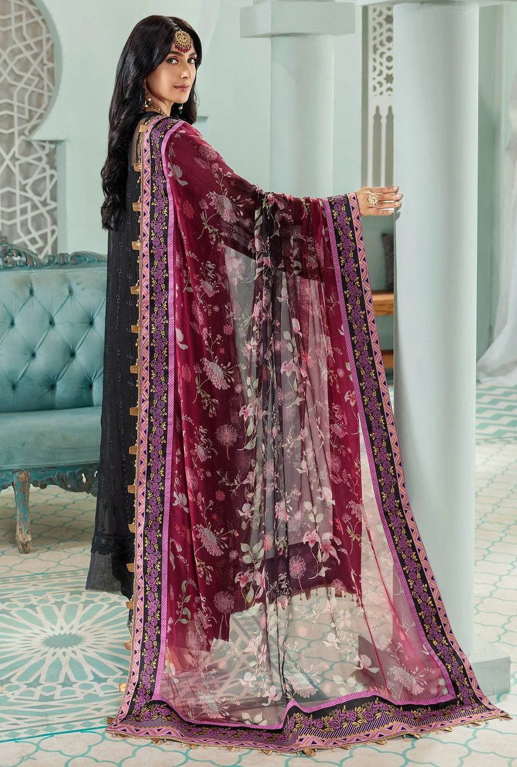 Noor By Sadia Chiffon Laserkari 3Pcs