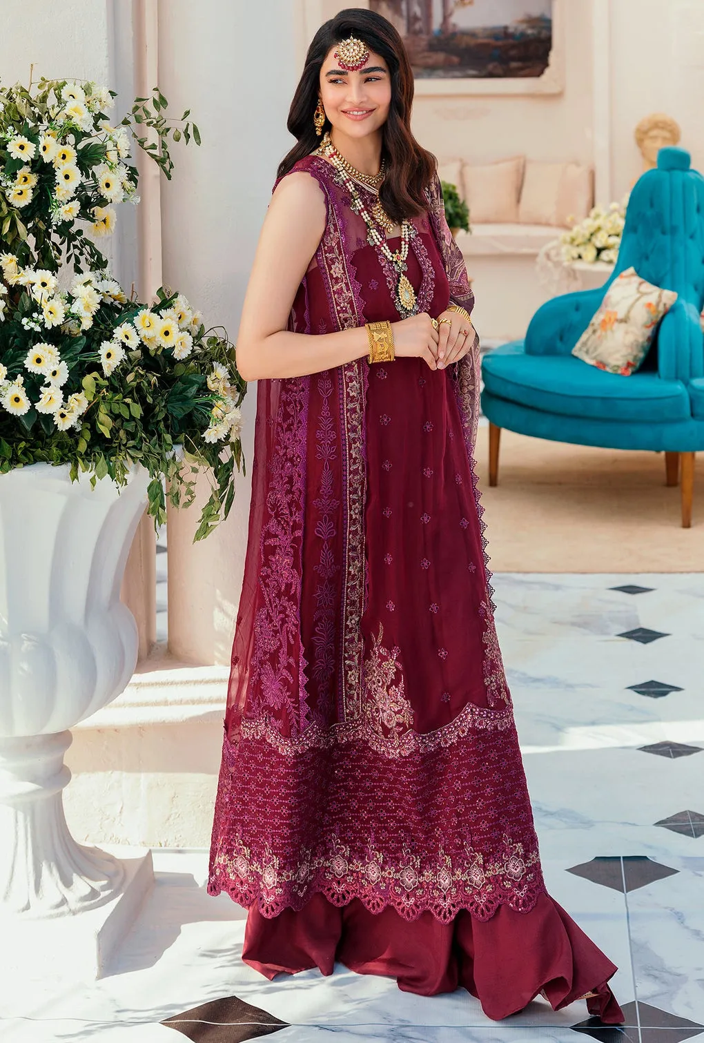 Noor Chiffon Laserkari 2023 by Saadia Asad | D-06