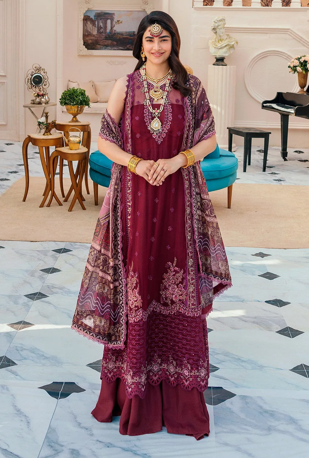 Noor Chiffon Laserkari 2023 by Saadia Asad | D-06