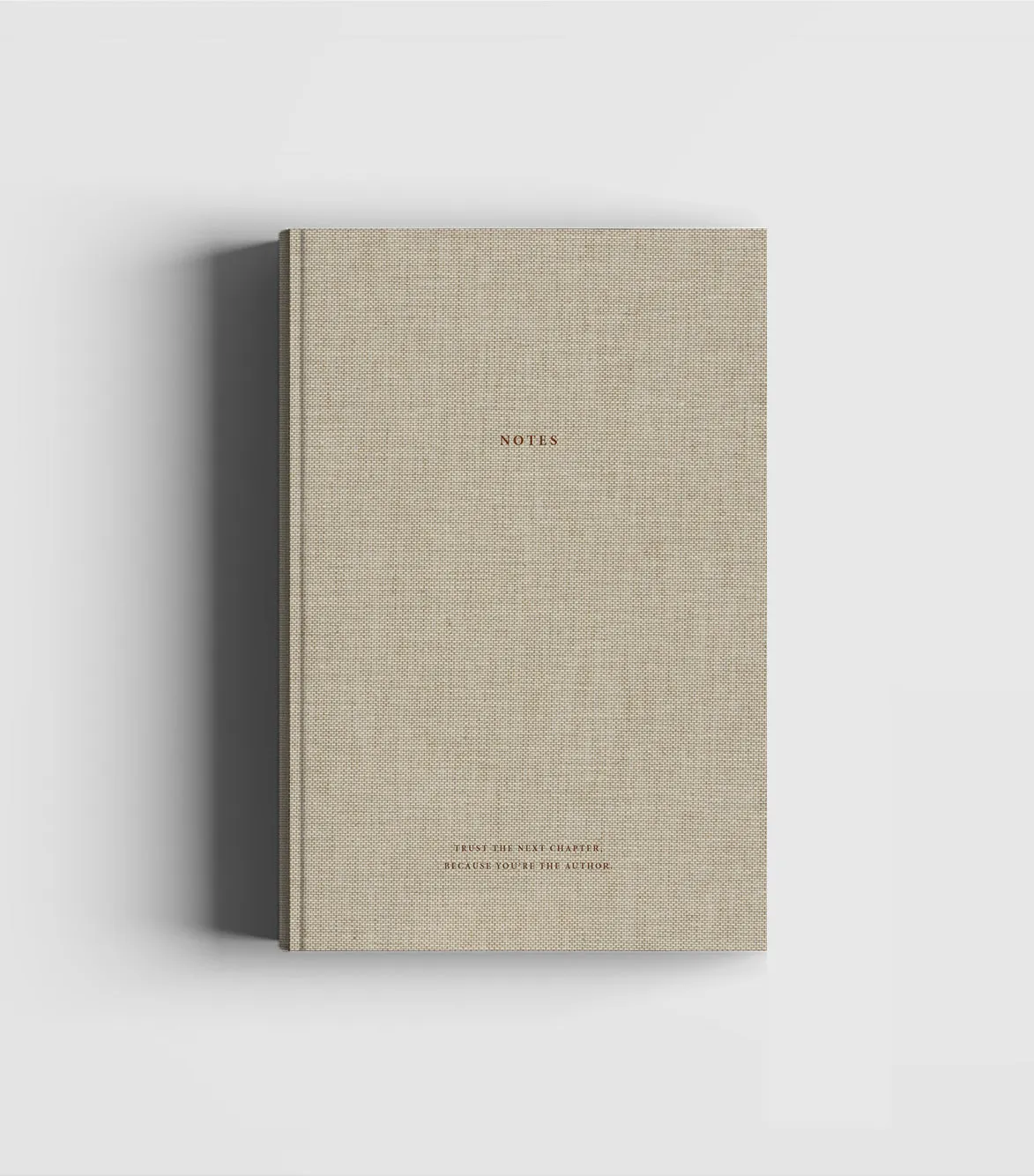 Notebook: Natural Linen & Dark Brown