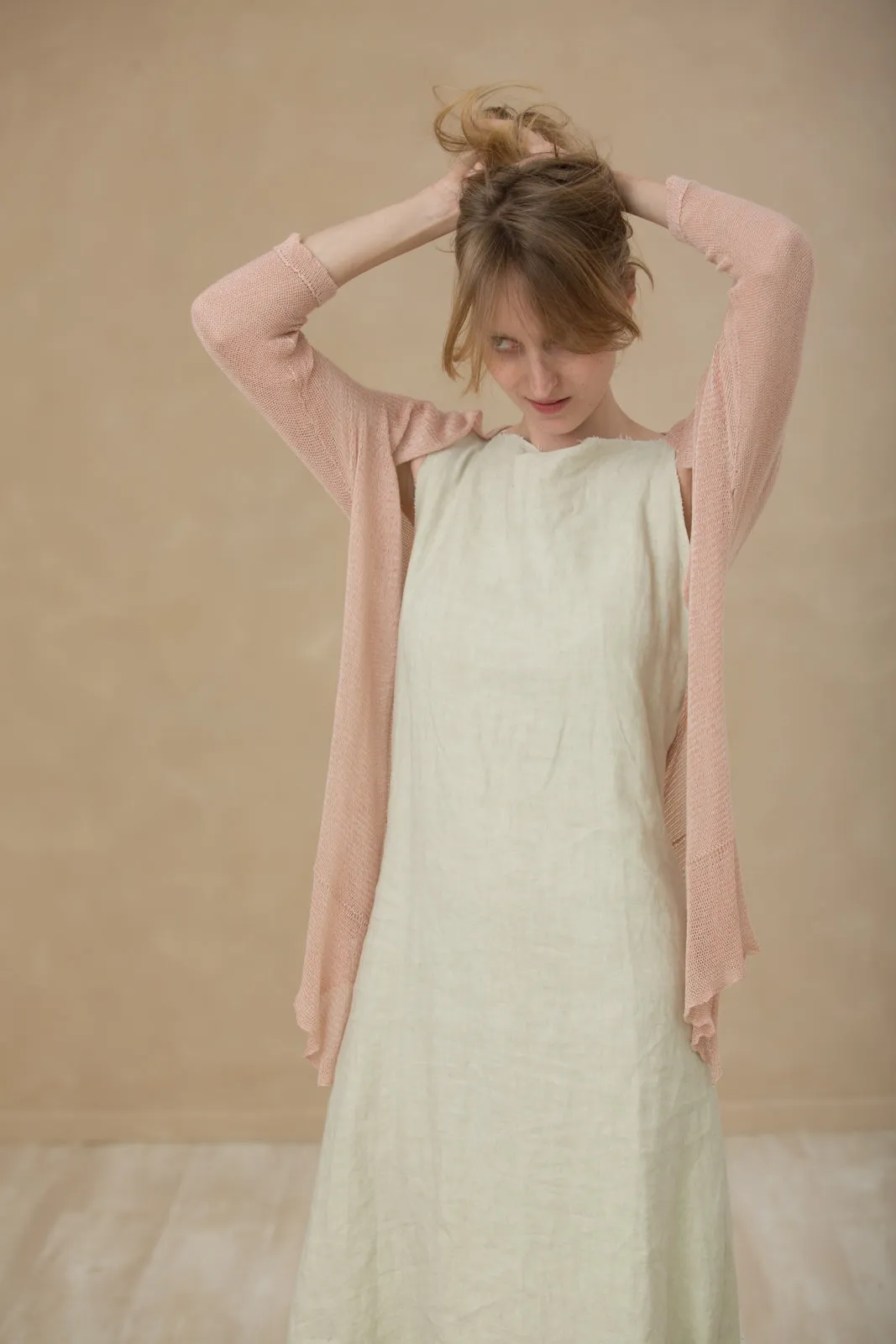 Nude Light Powder Pink Light Pas Bamboo Cardigan