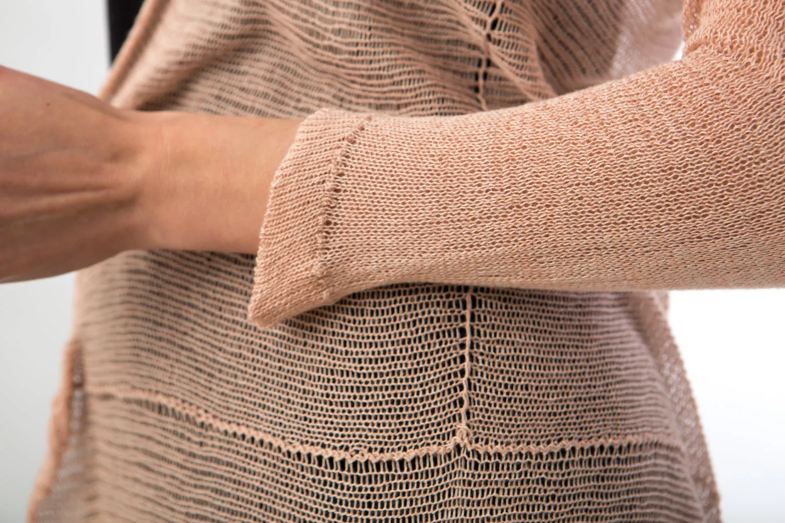 Nude Light Powder Pink Light Pas Bamboo Cardigan