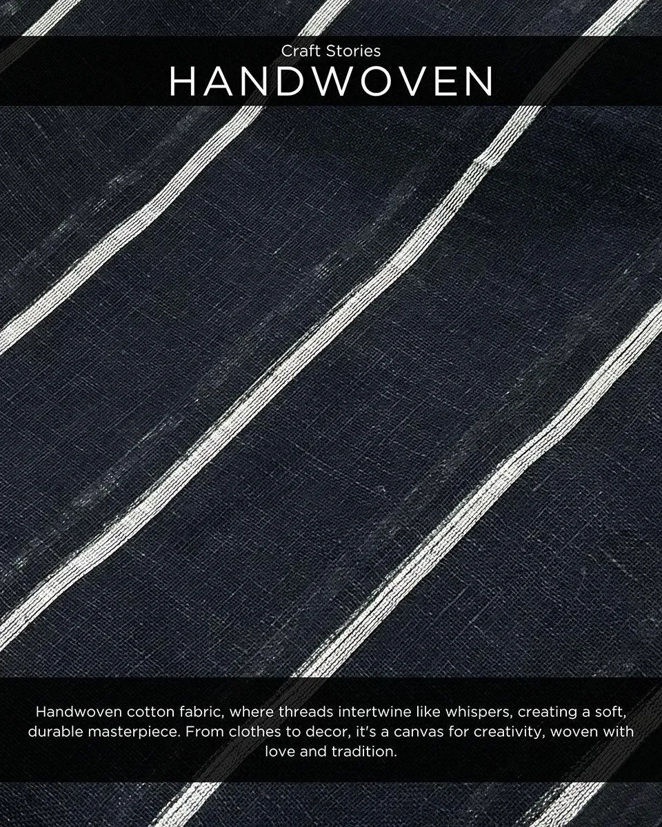 Nutan Handwoven Linen Zari Saree- Yesterday