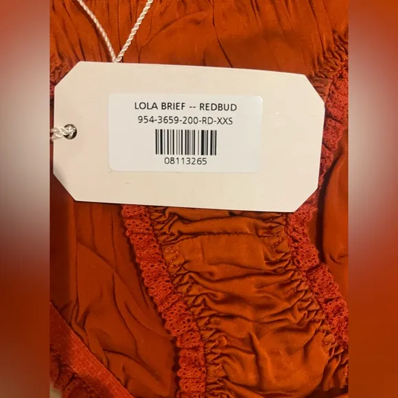 NWT Doen Lola Brief in Redbud Burnt Orange 90% Silk Underwear