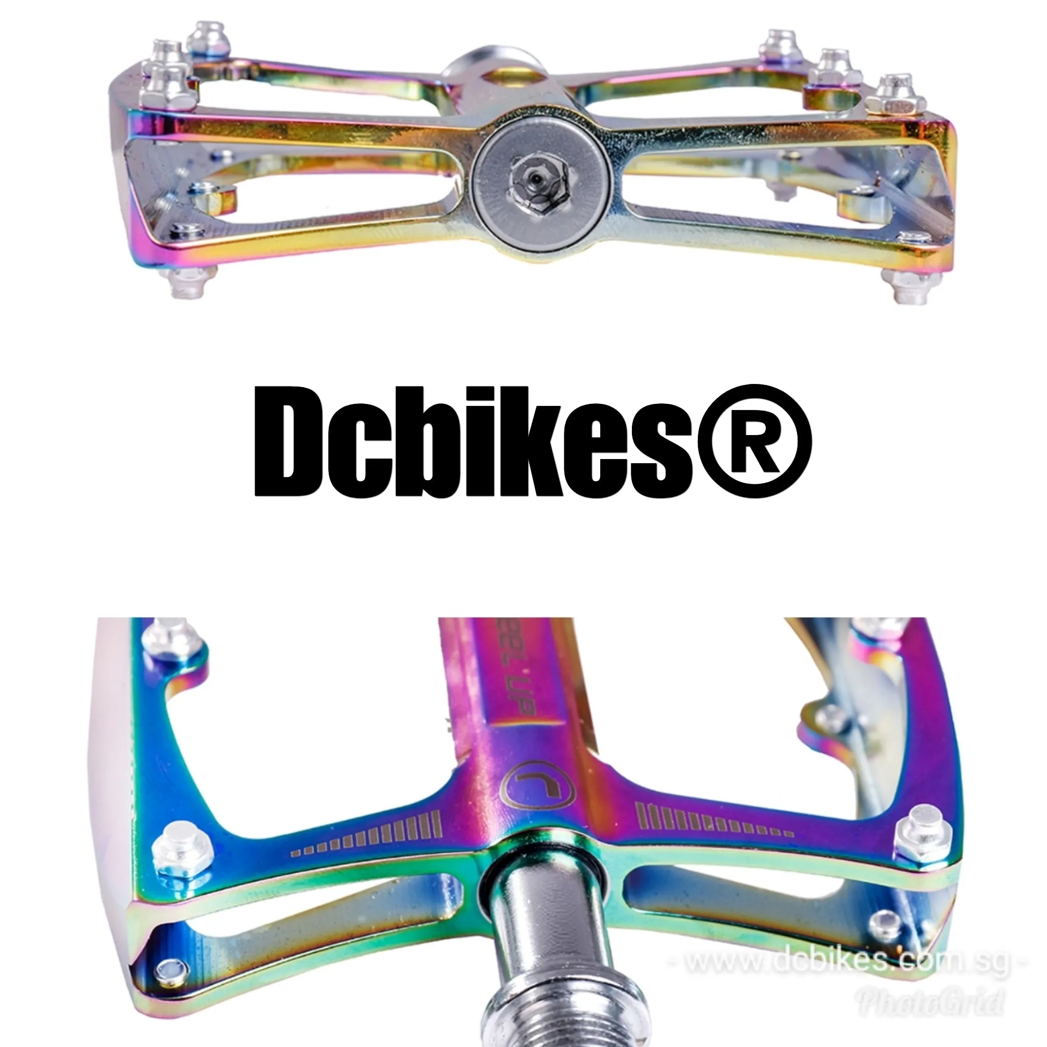 Oil Slick Rainbow MTB Road Aluminum Alloy Ultralight MTB Pedals