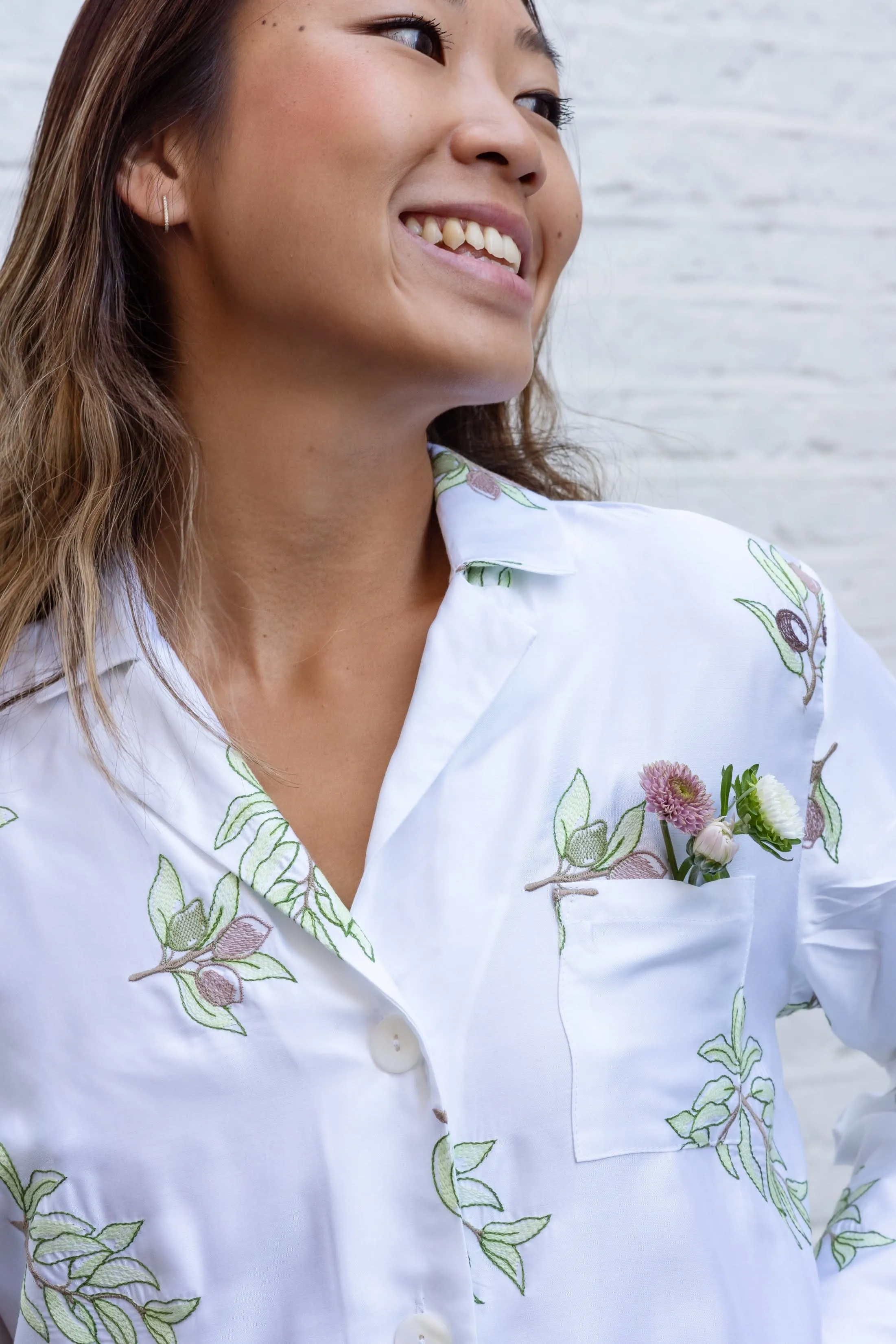 Olive Grove Edition Bamboo Vegan Silk Pyjama Set | Short