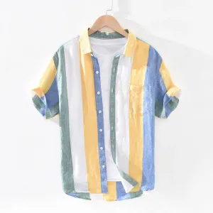 OLIVER ROMANO BREEZY 100% LINEN SHIRT