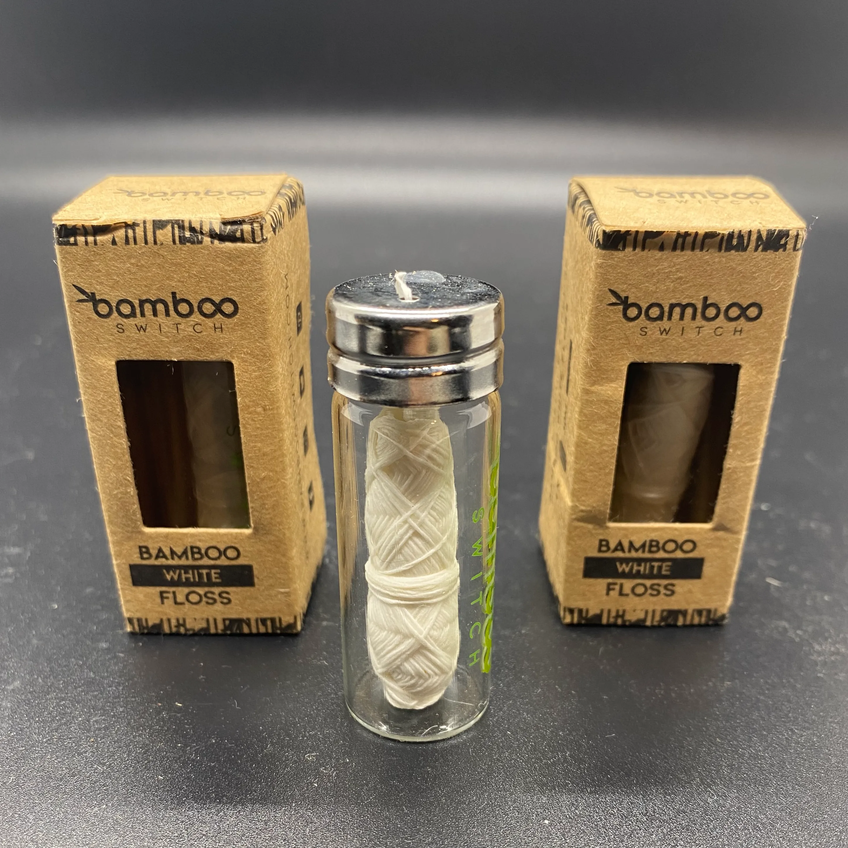 Organic & Vegan Bamboo Floss - White