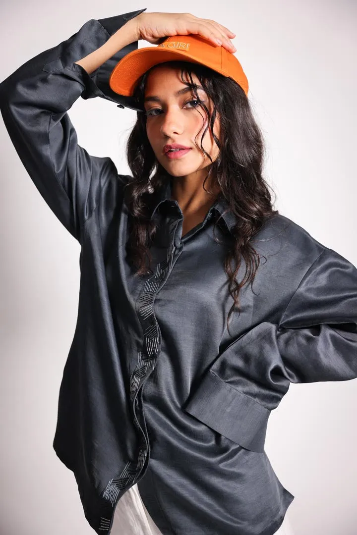 organic hatch placket shirt