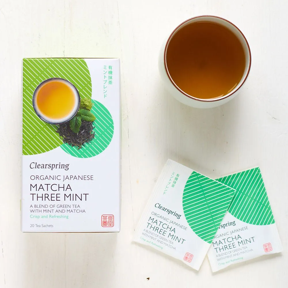 Organic Japanese Matcha Three Mint - 20 Tea Sachets