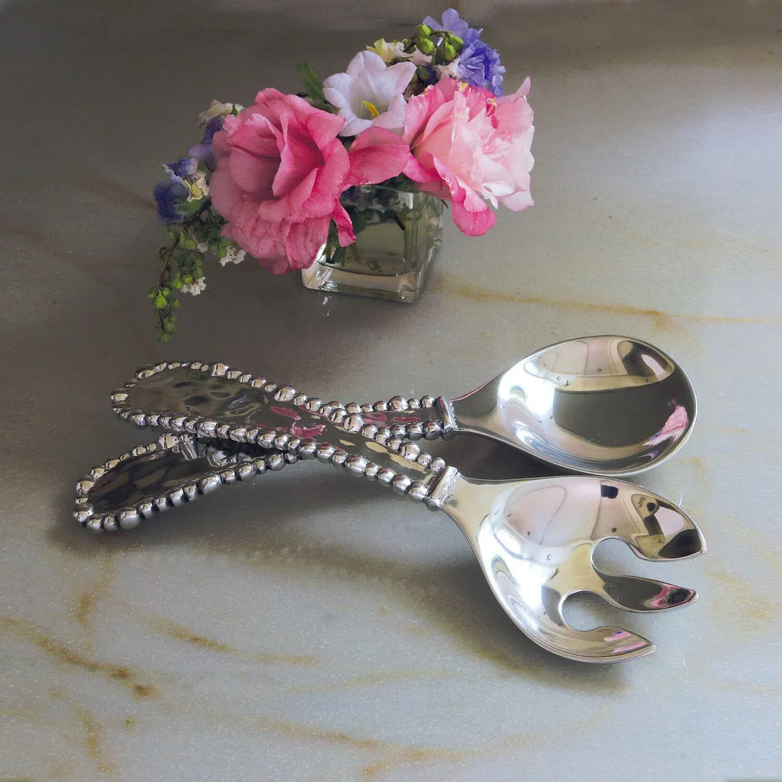 ORGANIC PEARL SMALL SALAD SERVERS