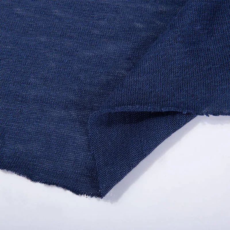 Organic solid knit hemp fabric for lining