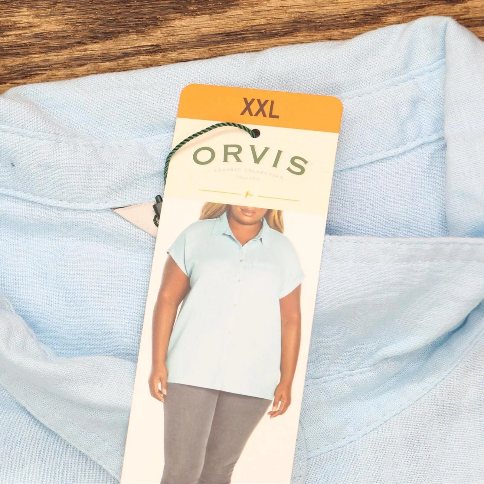 Orvis Womens Linen Blend Button Up Shirt 1758407