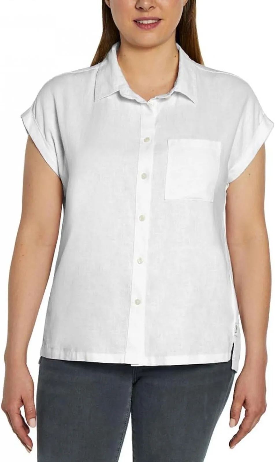Orvis Womens Linen Blend Button Up Shirt 1758407