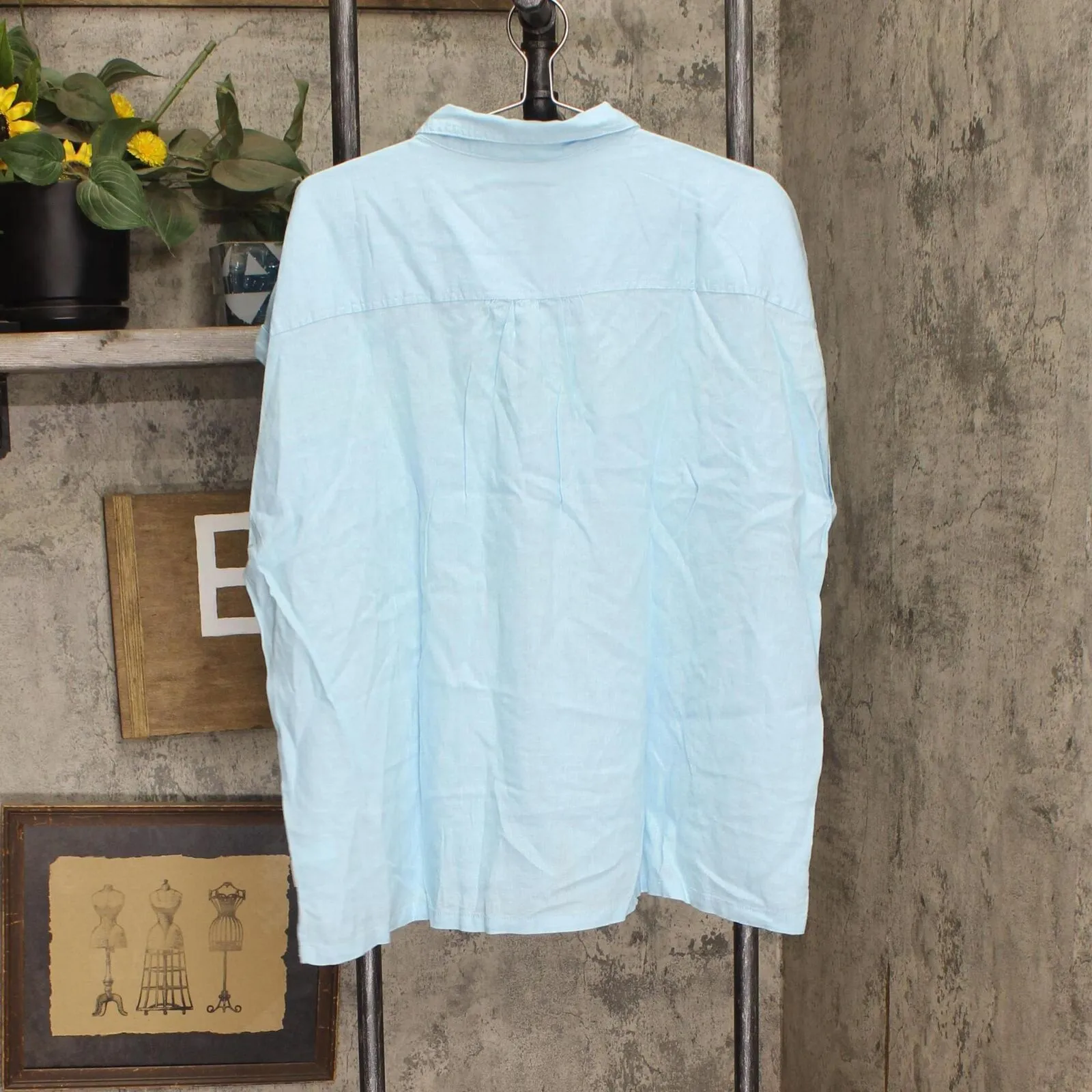 Orvis Womens Linen Blend Button Up Shirt 1758407