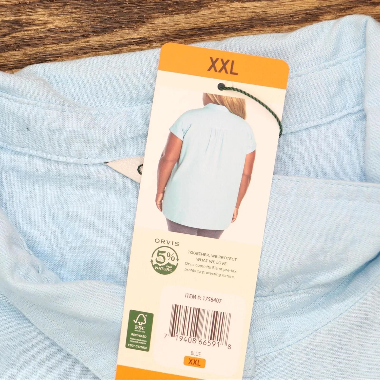 Orvis Womens Linen Blend Button Up Shirt 1758407