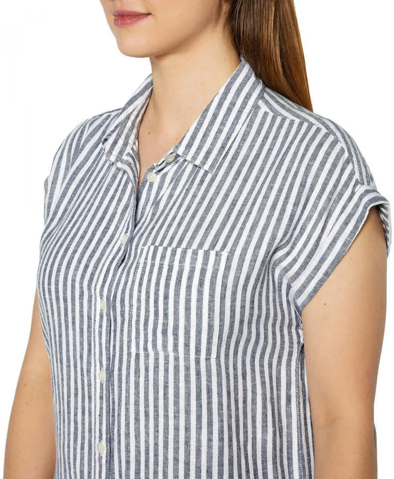 Orvis Womens Linen Blend Button Up Shirt 1758407