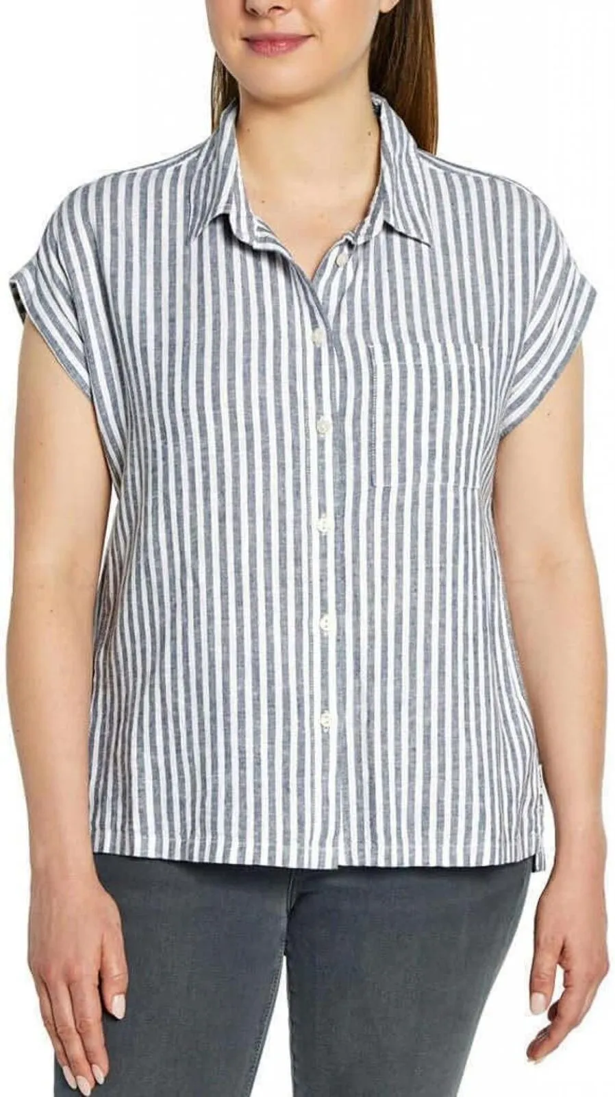 Orvis Womens Linen Blend Button Up Shirt 1758407