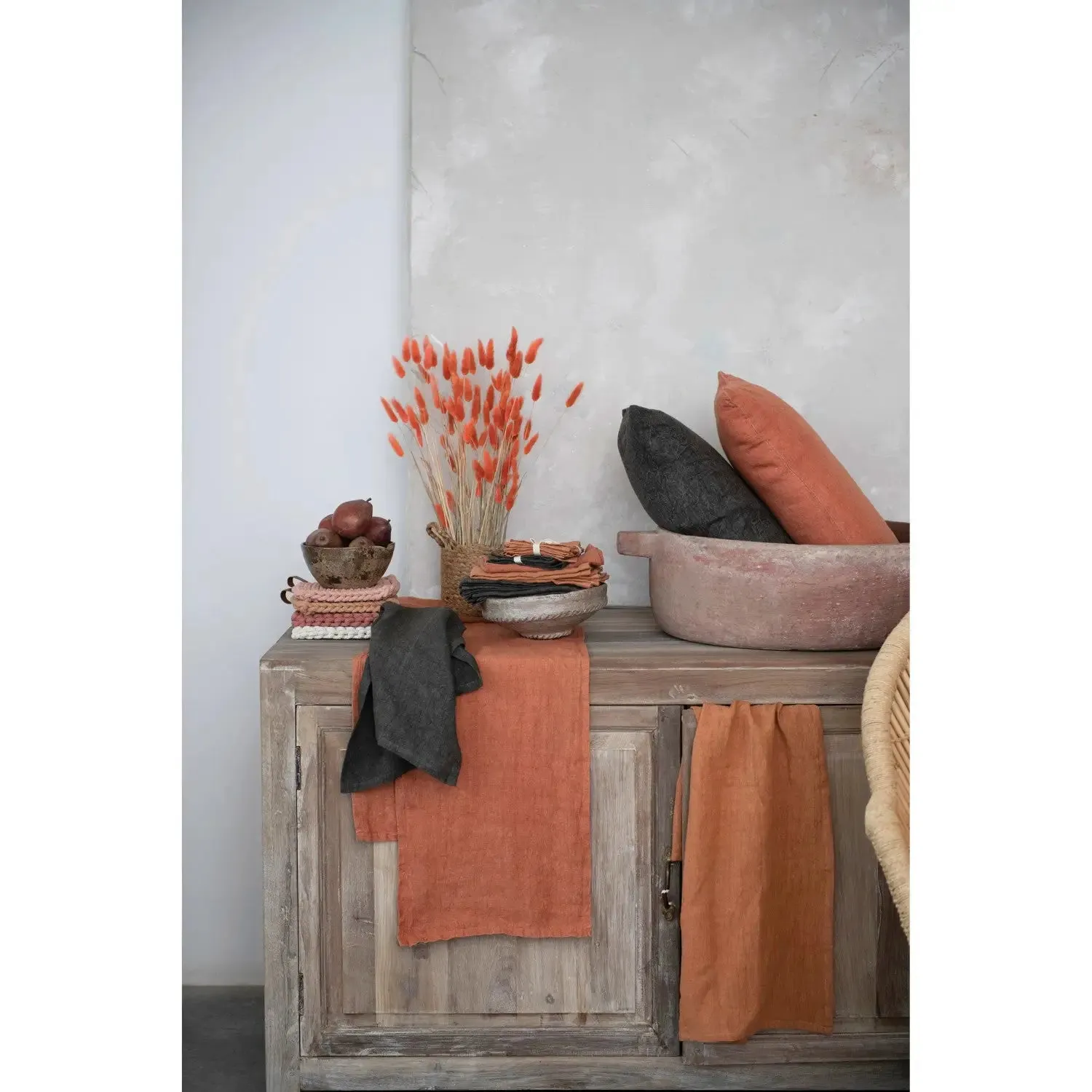 OVERSIZED STONEWASHED LINEN TEA TOWEL