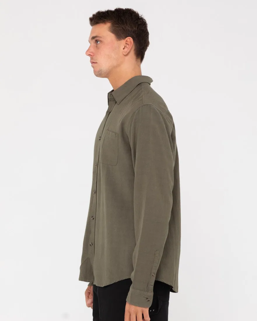 Overtone Long Sleeve Linen Shirt