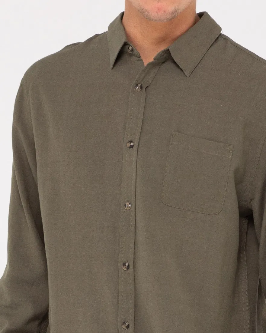 Overtone Long Sleeve Linen Shirt