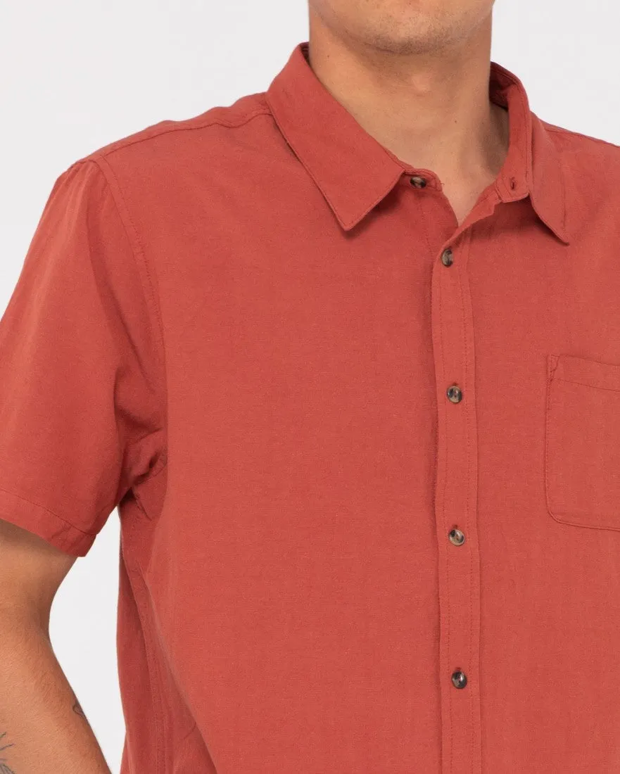 Overtone Short Sleeve Linen Shirt